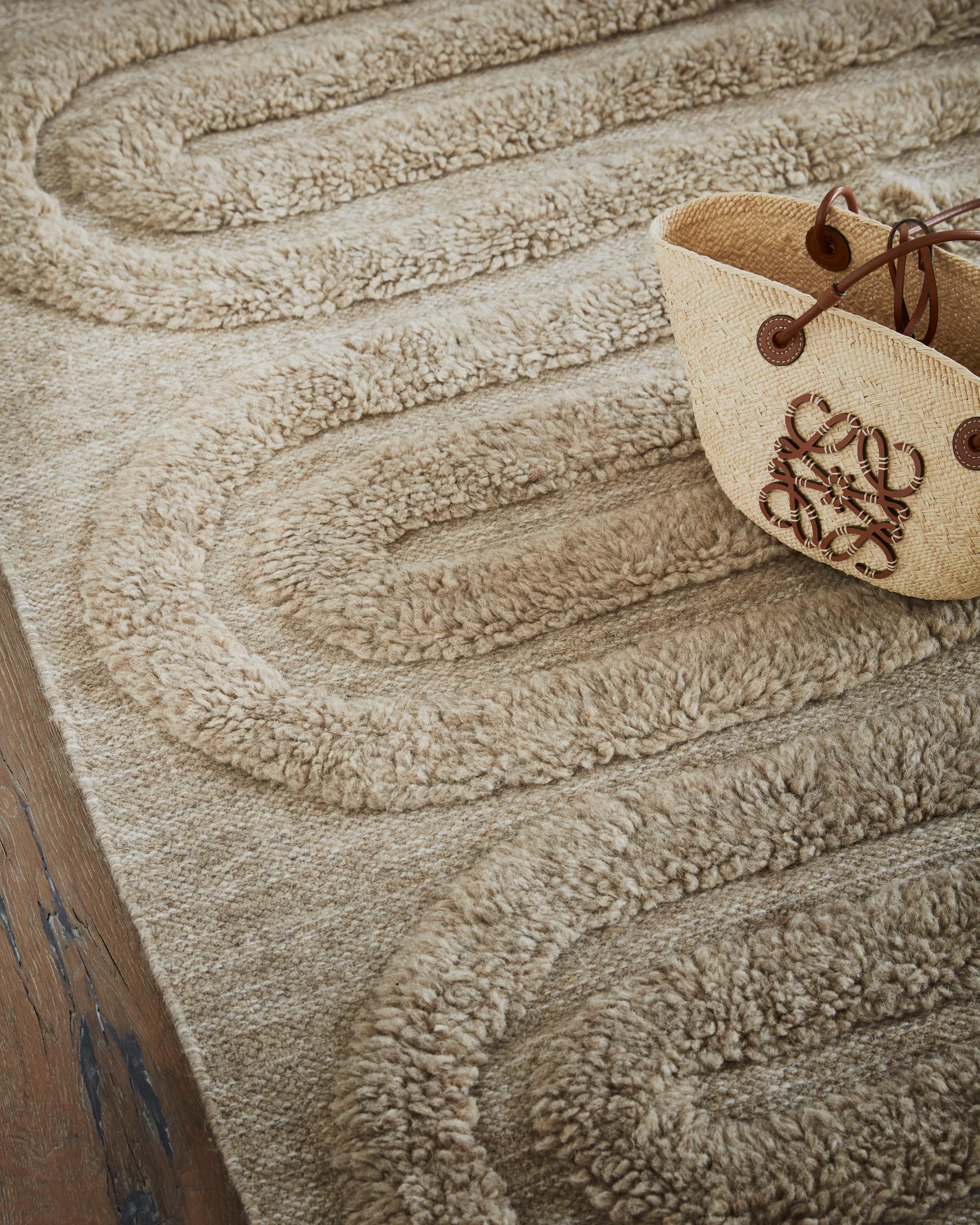 Riklund ullteppe 190x290 cm, Beige-melange Tinted