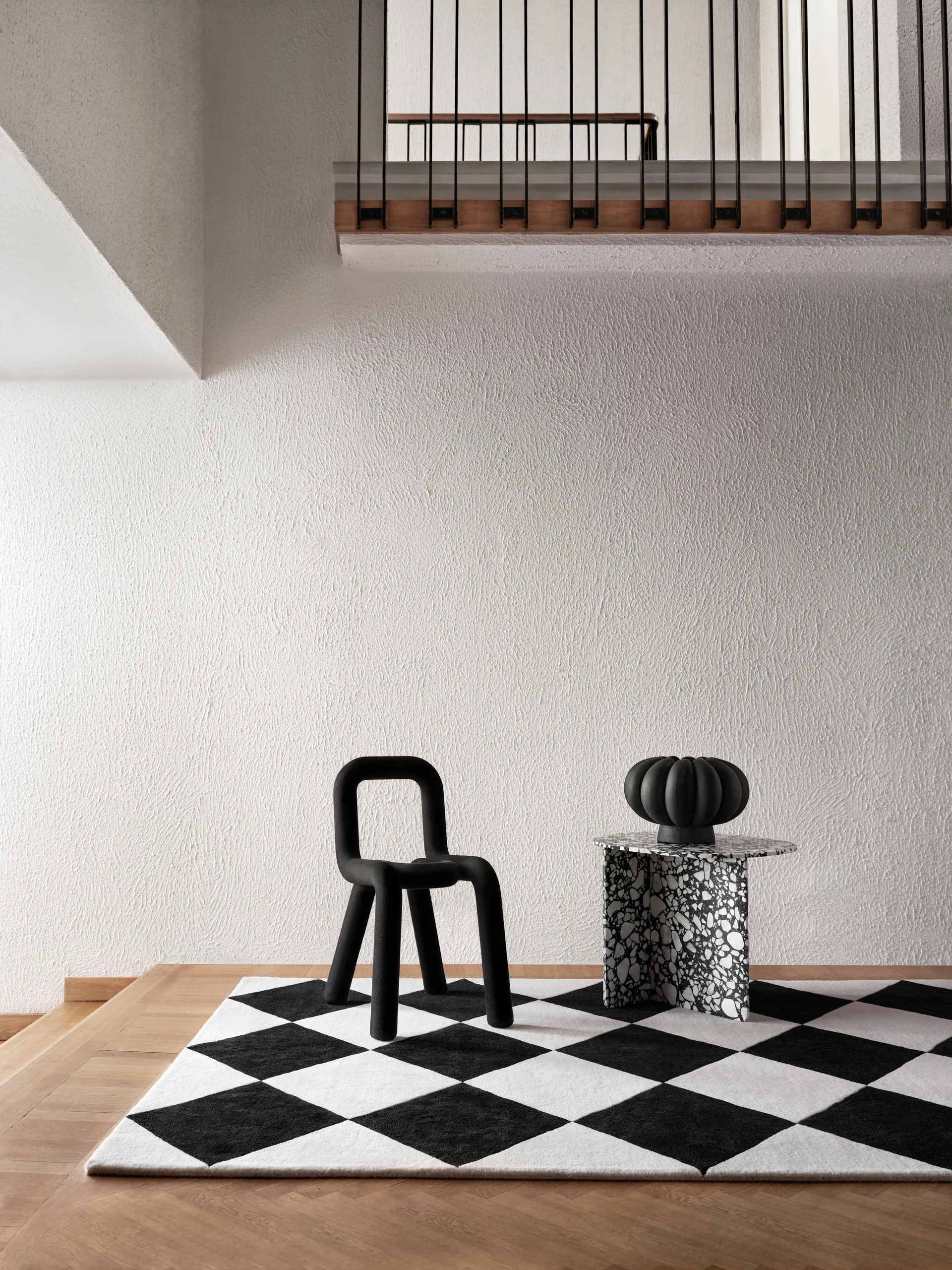 Tenman ullteppe 250x350 cm, Black-white Tinted