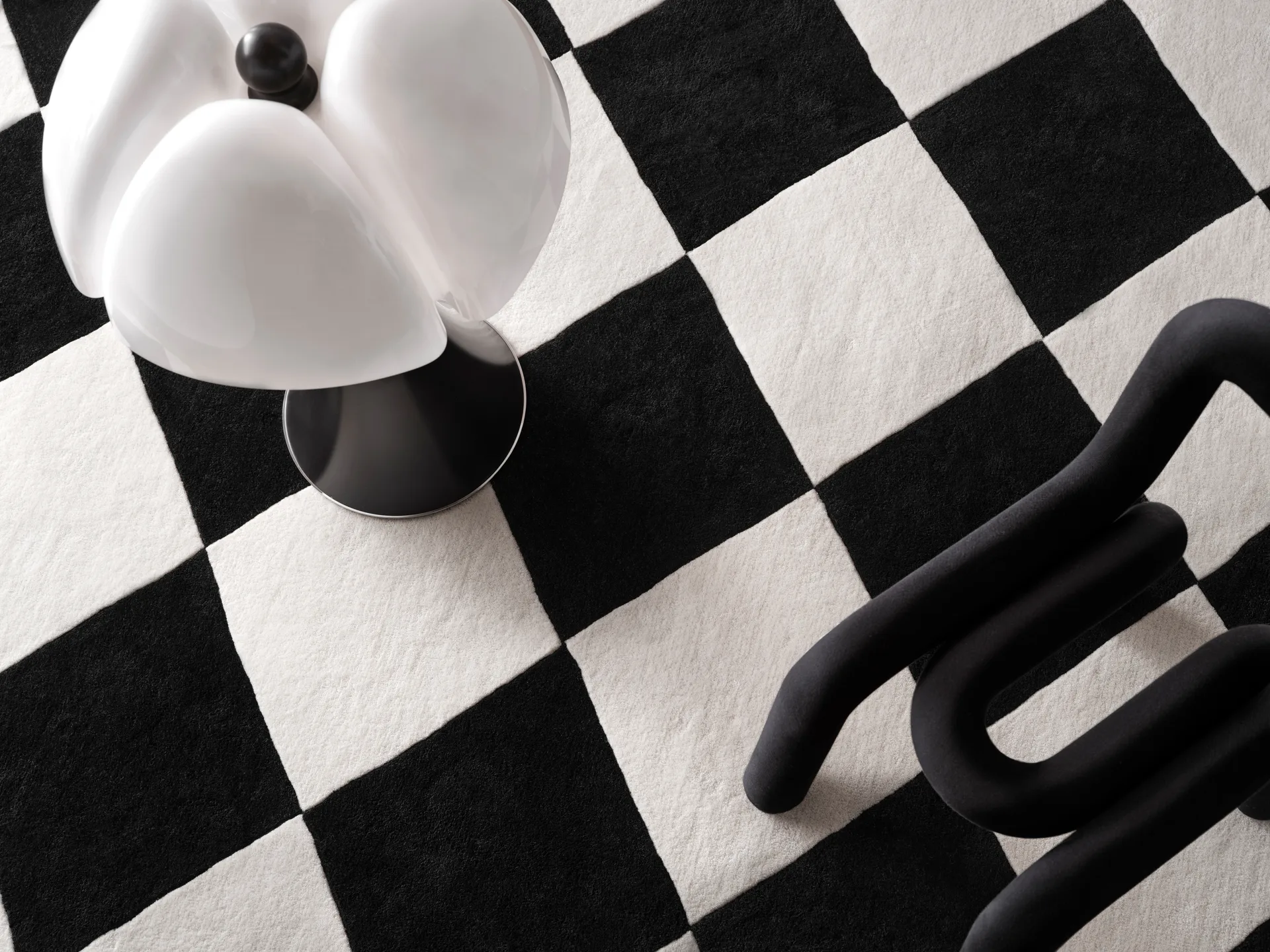 Tenman ullteppe 250x350 cm, Black-white Tinted