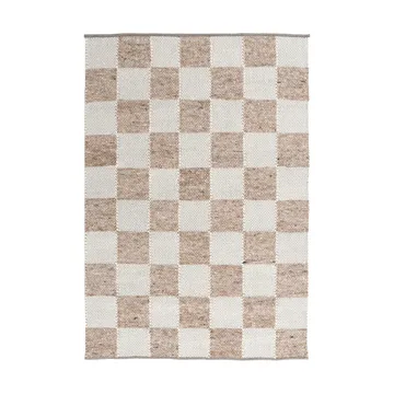 Gotland Design teppe Special Edition - Light brown-white nr. 2412, 200x200 cm - Tisca