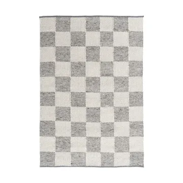 Gotland Design teppe Special Edition - Silver-white nr. 2418, 200x200 cm - Tisca