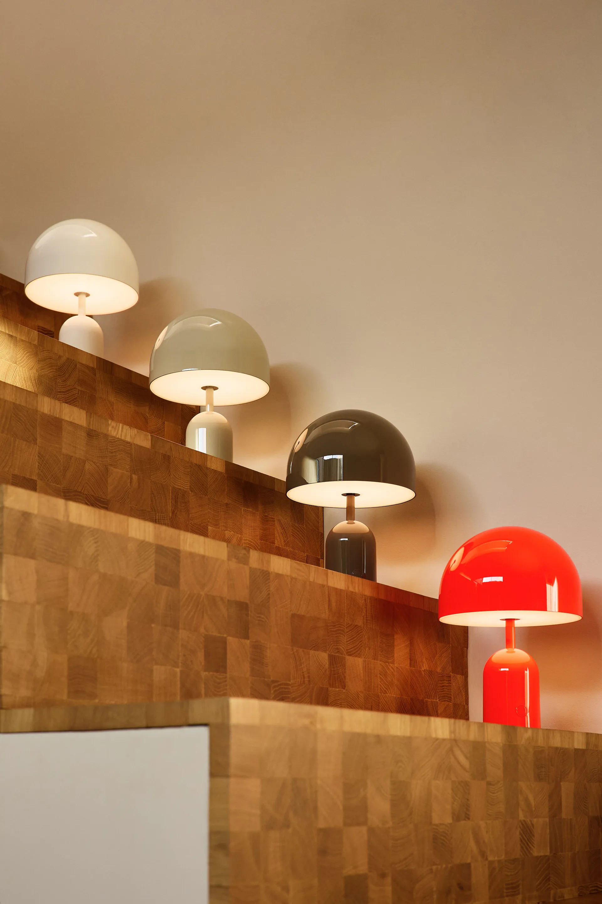 Bell Portable LED bordlampe 28 cm, Grey Tom Dixon