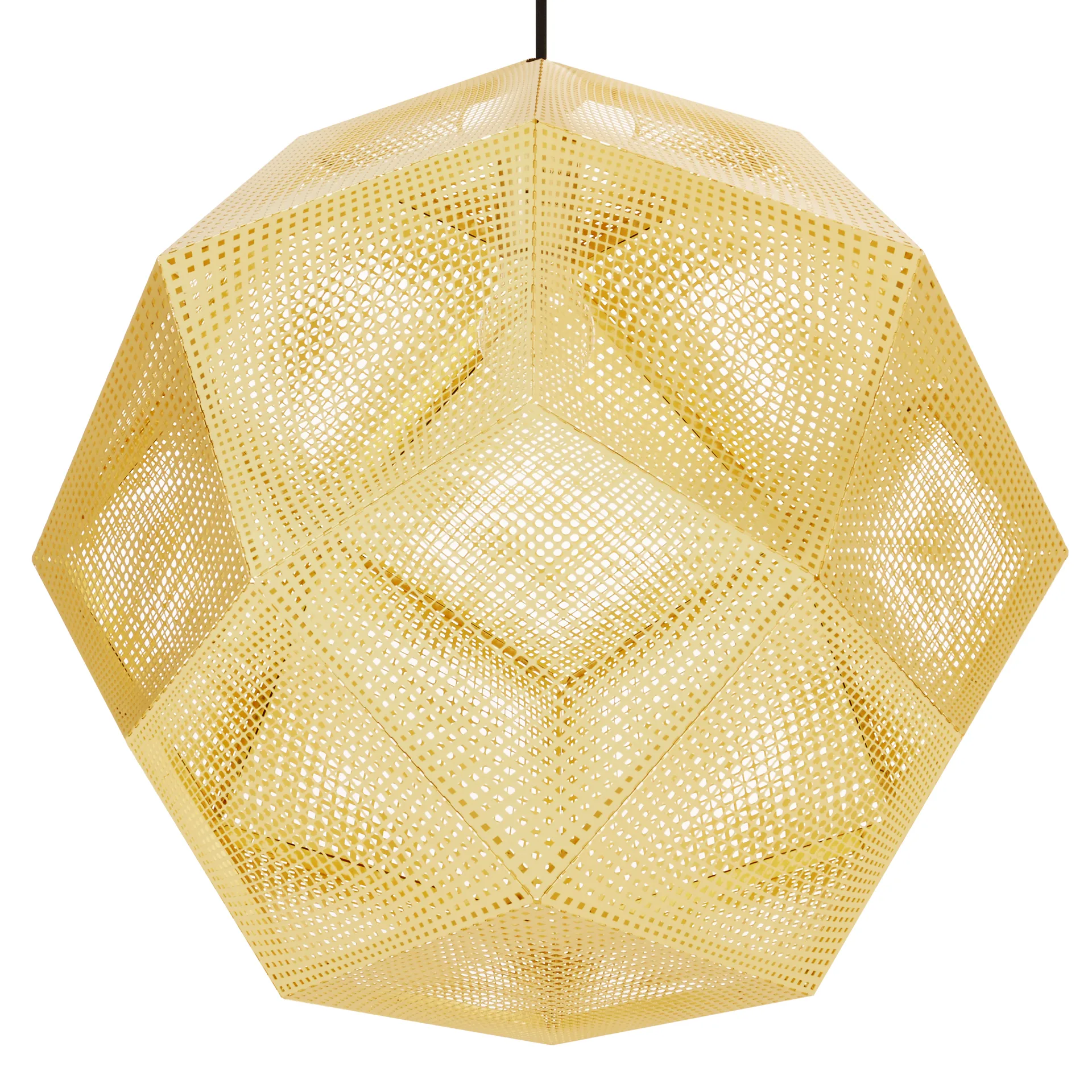 Etch taklampe 50 cm, Messing Tom Dixon