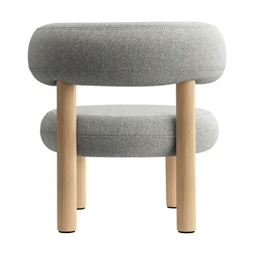 Fat loungestol - Børstet naturtre & natural alpine boucle - Tom Dixon