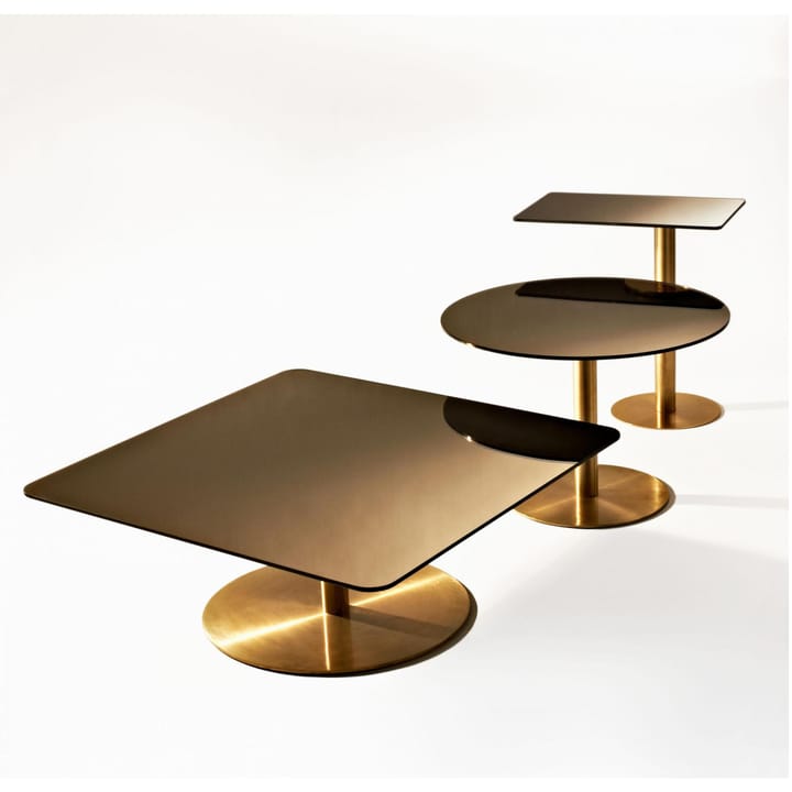 Flash sofabord 80x80 cm, Kobber-messingstativ Tom Dixon