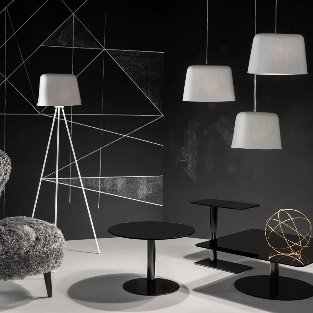 Flash soffbord Ø60 cm, Svart-svart stativ Tom Dixon