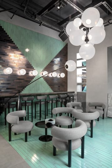 Flash soffbord rundt - Svart-svart stativ - Tom Dixon