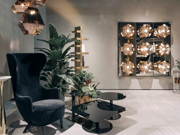 Flash soffbord rundt, Svart-svart stativ Tom Dixon