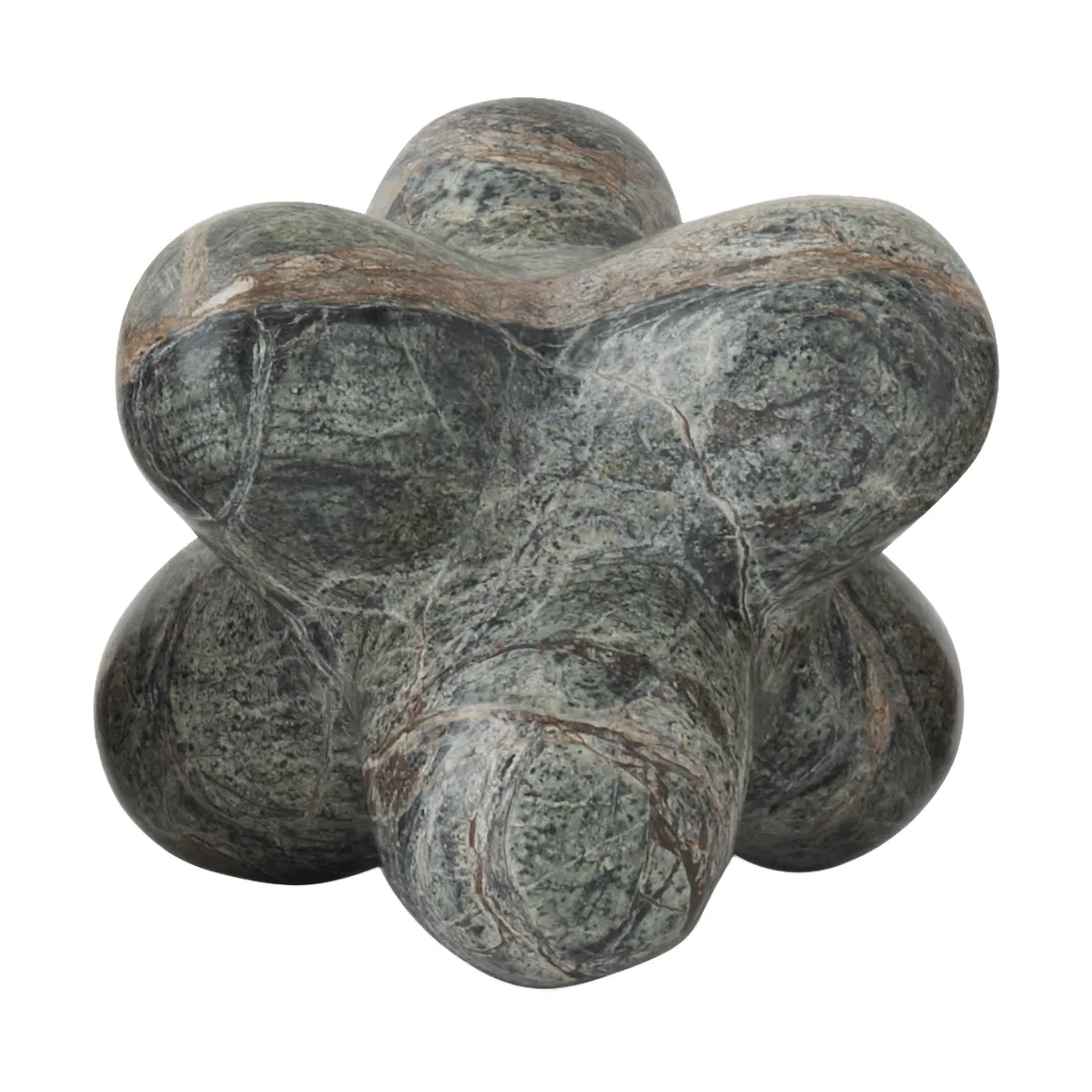 Jack dekorasjonsobjekt, Forest green marble, 10x8,5 cm Tom Dixon