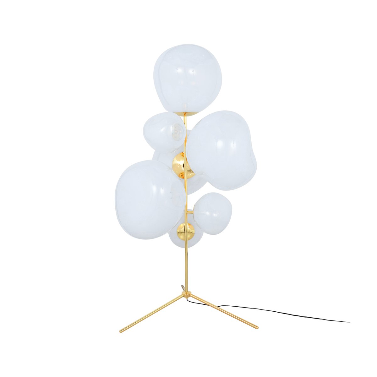 Bilde av Tom Dixon Melt Chandelier gulvlampe LED 175 cm Opal-gull