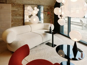 Melt Chandelier large lysekrone LED 196 cm - Opal-silver - Tom Dixon