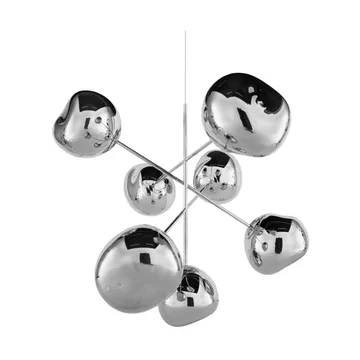 Melt Chandelier large lysekrone LED 196 cm - Silver - Tom Dixon