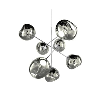 Melt Chandelier large lysekrone LED 196 cm - Silver - Tom Dixon