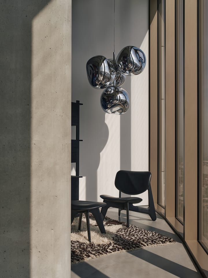 Melt Chandelier large lysekrone LED 196 cm, Silver Tom Dixon