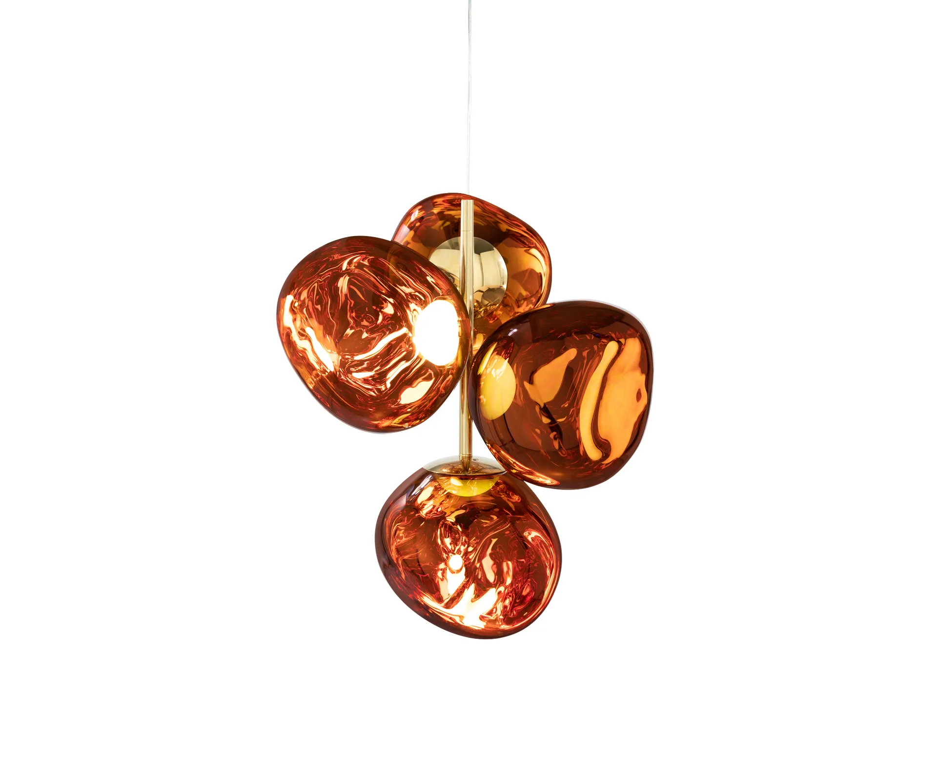 Melt Chandelier mini takkrone LED 63,4 cm, Copper Tom Dixon