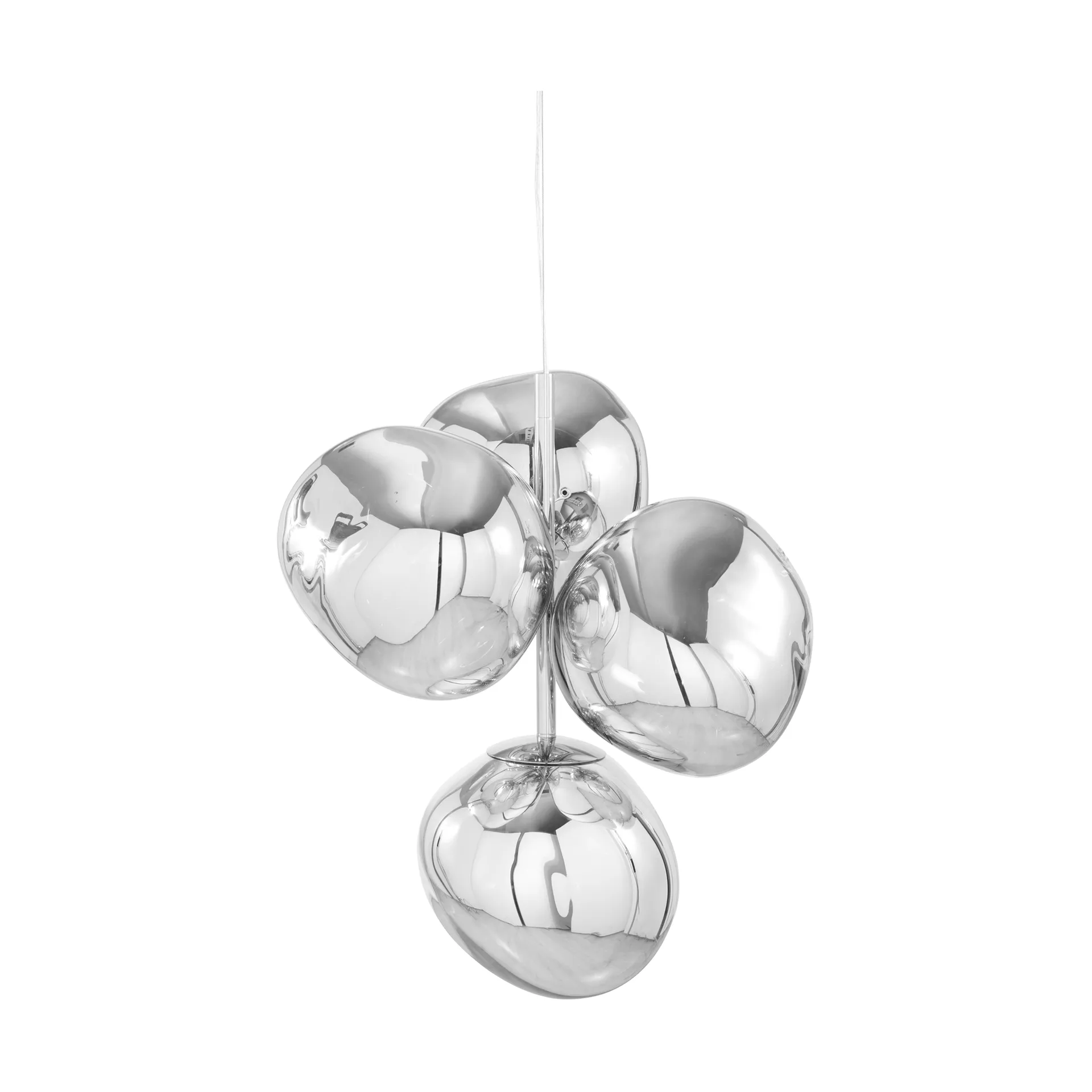 Melt Chandelier mini takkrone LED 63,4 cm, Silver Tom Dixon