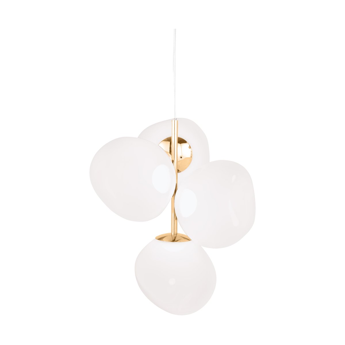 Bilde av Tom Dixon Melt Chandelier small takkrone LED 103 cm Opal-gold
