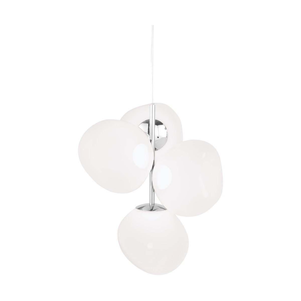 Bilde av Tom Dixon Melt Chandelier small takkrone LED 103 cm Opal-silver