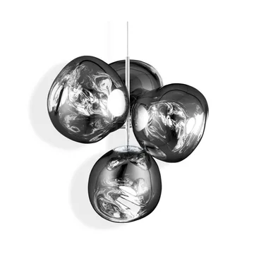 Melt Chandelier small takkrone LED 103 cm - Silver - Tom Dixon