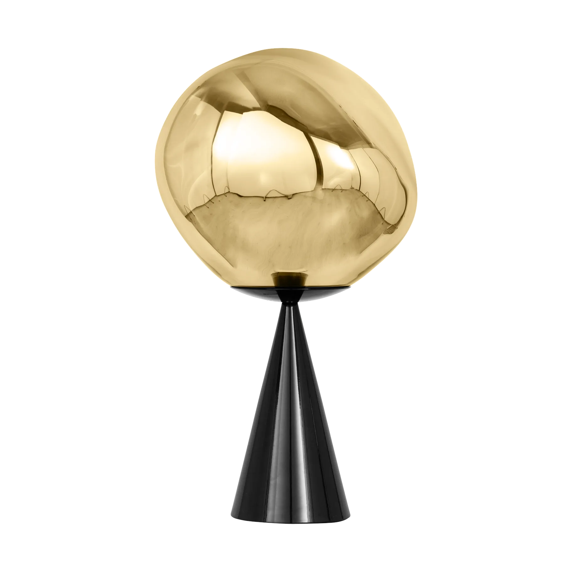 Melt Cone fat bordlampe LED 46,5 cm, Gold Tom Dixon