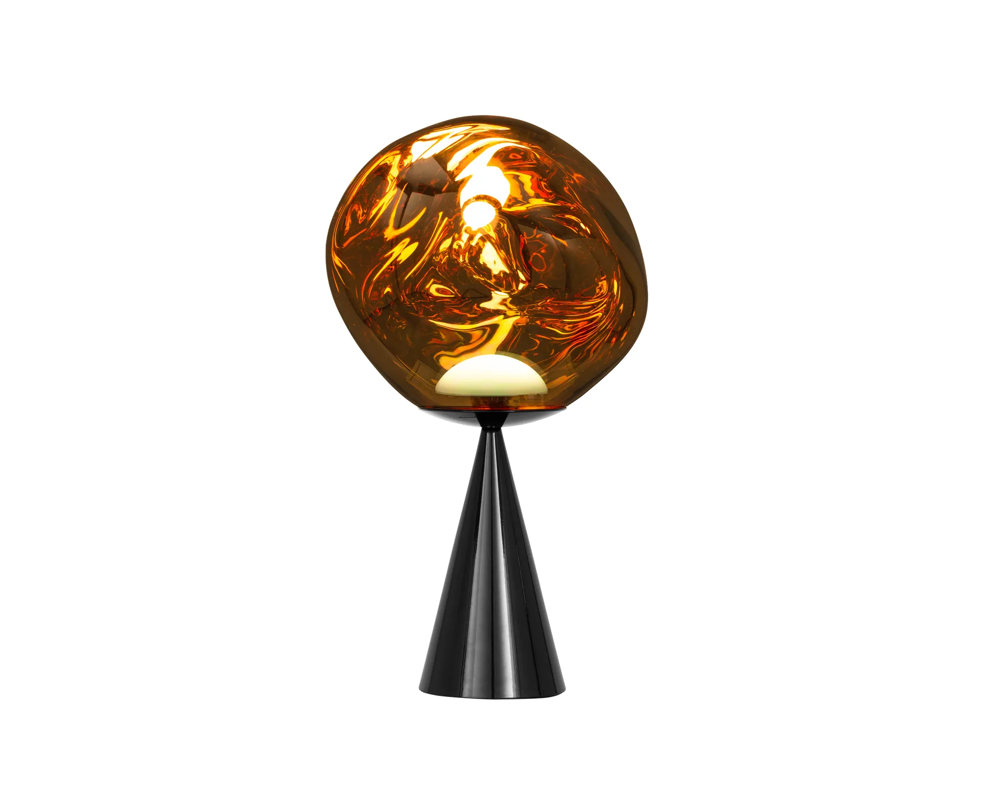 Melt Cone fat bordlampe LED 46,5 cm, Gold Tom Dixon