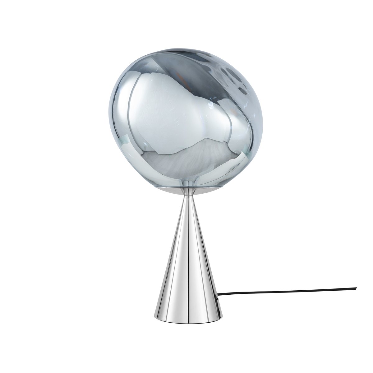 Bilde av Tom Dixon Melt Cone fat bordlampe LED 465 cm Silver-silver