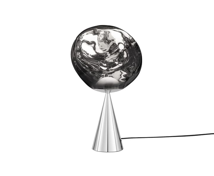 Melt Cone fat bordlampe LED 46,5 cm, Silver-silver Tom Dixon