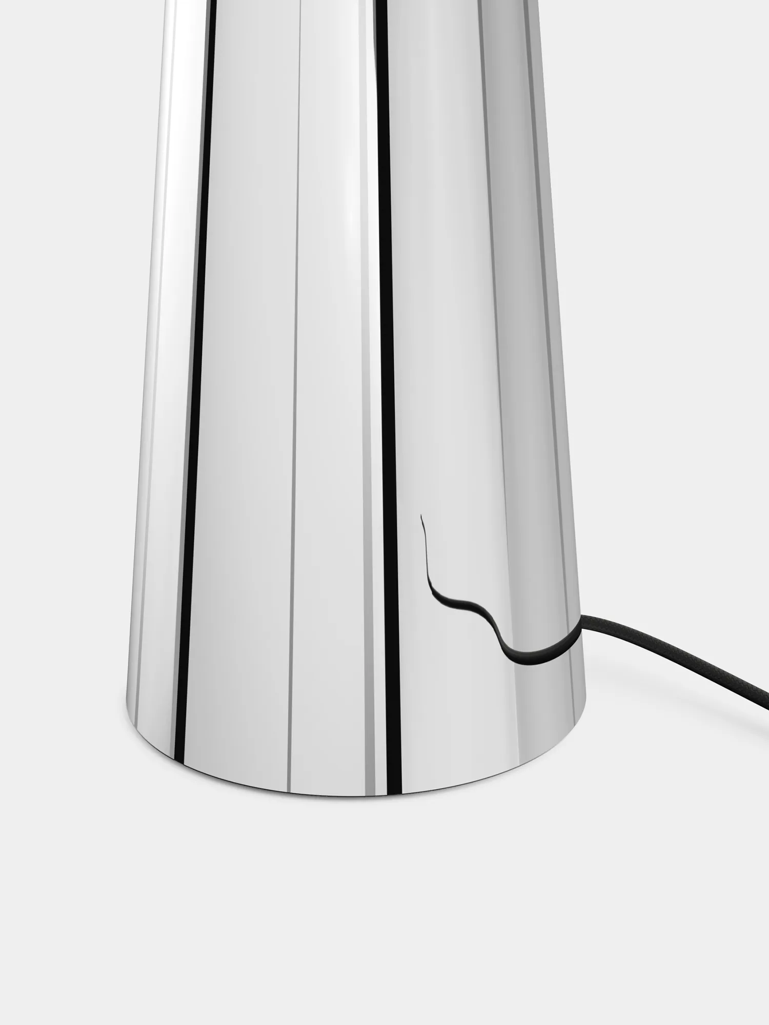 Melt Cone fat gulvlampe LED 174,5 cm, Nikkel-sølvfarget Tom Dixon