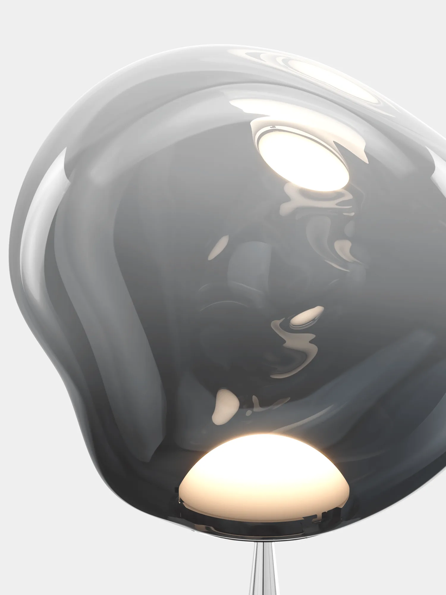 Melt Cone fat gulvlampe LED 174,5 cm, Nikkel-sølvfarget Tom Dixon