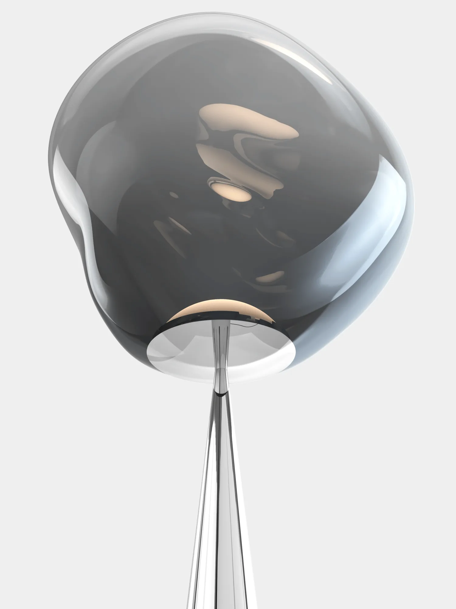Melt Cone fat gulvlampe LED 174,5 cm, Nikkel-sølvfarget Tom Dixon