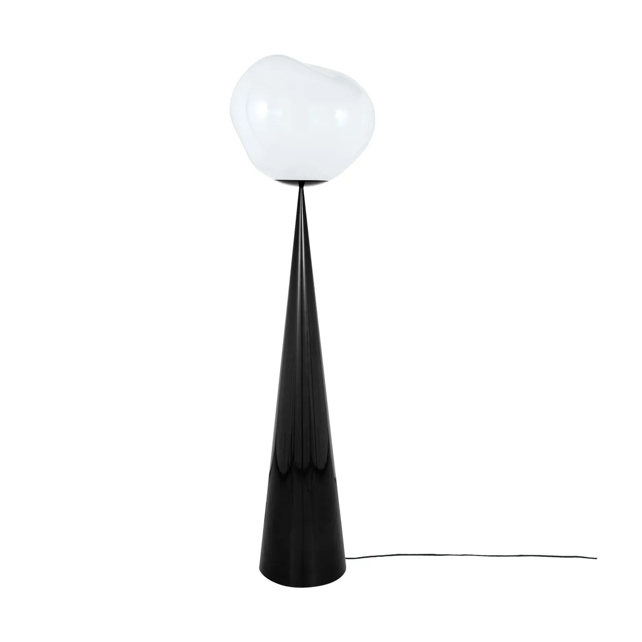 Tom Dixon Melt Cone fat gulvlampe LED 174,5 cm Opal-black