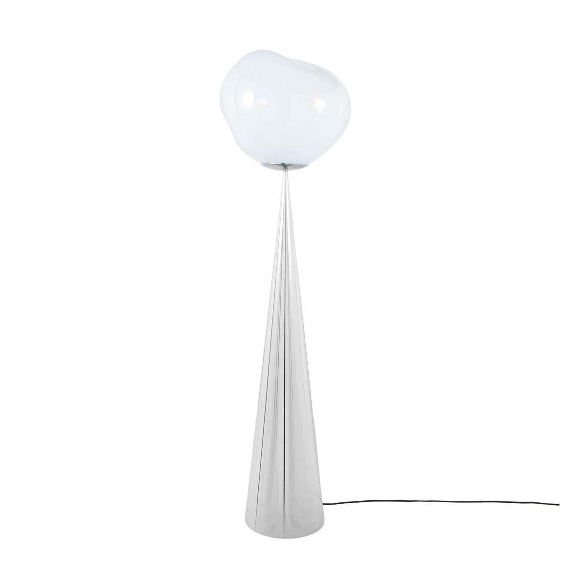 Bilde av Tom Dixon Melt Cone fat gulvlampe LED 1745 cm Opal-silver