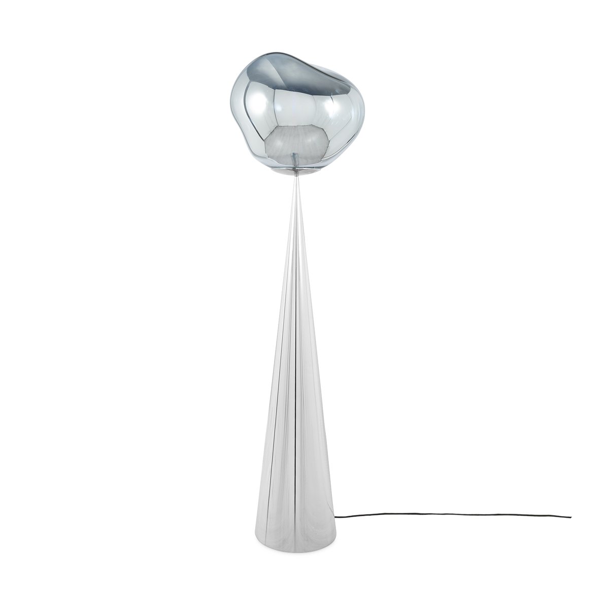 Bilde av Tom Dixon Melt Cone fat gulvlampe LED 1745 cm Silver-silver
