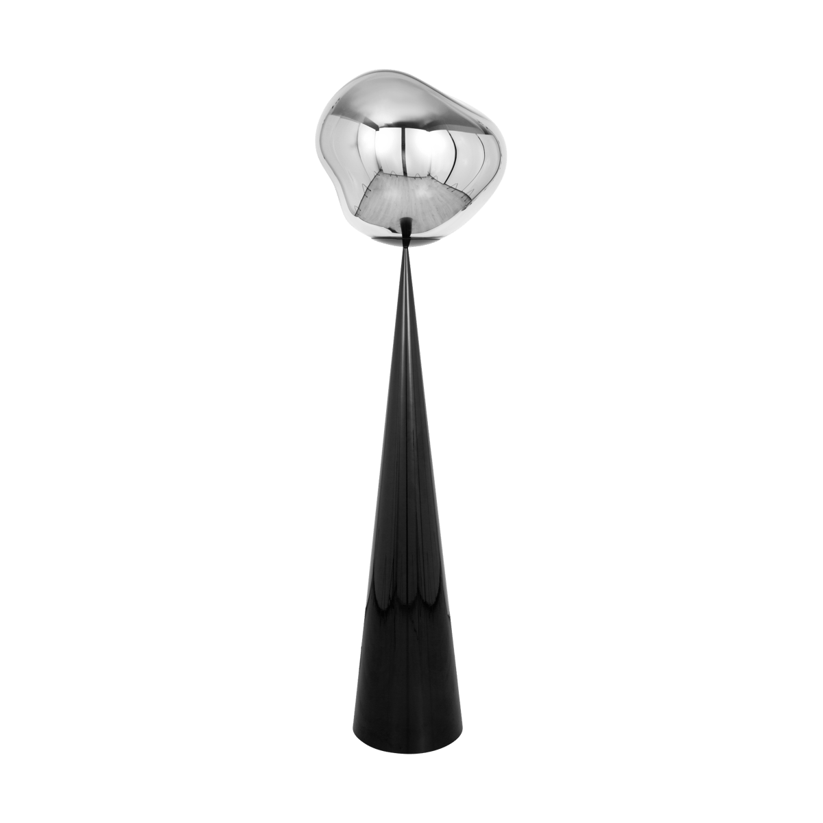 Bilde av Tom Dixon Melt Cone fat gulvlampe LED 1745 cm Silver