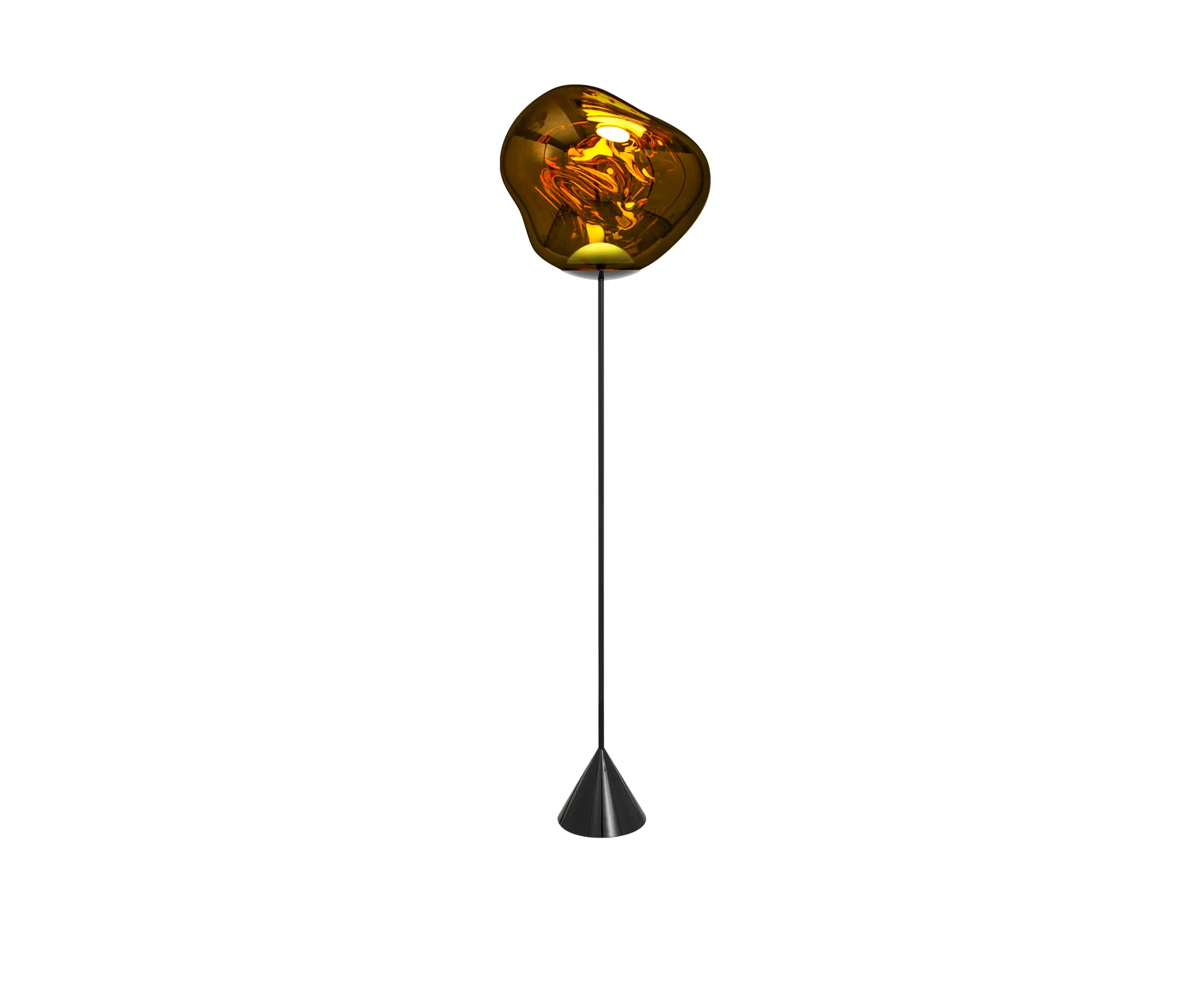 Melt Cone slim gulvlampe LED 180 cm, Gold Tom Dixon