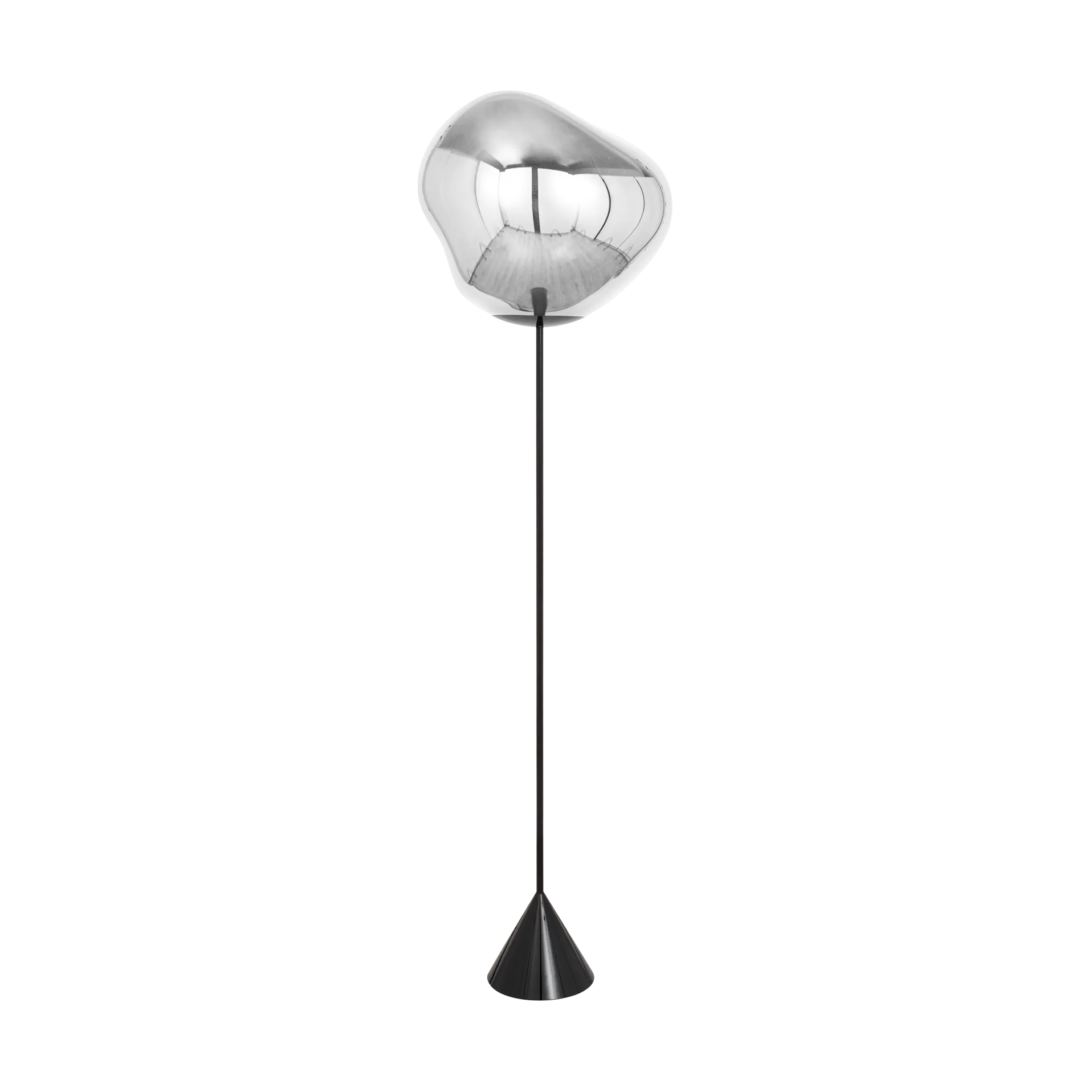 Melt Cone slim gulvlampe LED 180 cm, Silver Tom Dixon