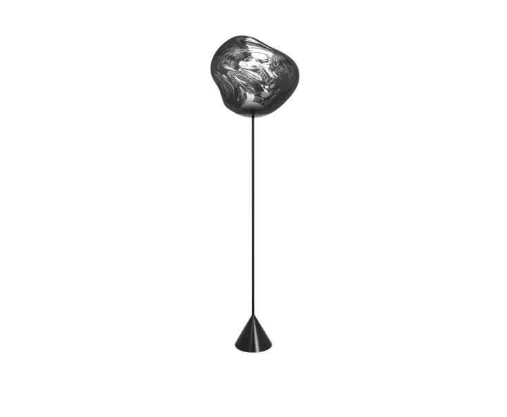 Melt Cone slim gulvlampe LED 180 cm, Silver Tom Dixon