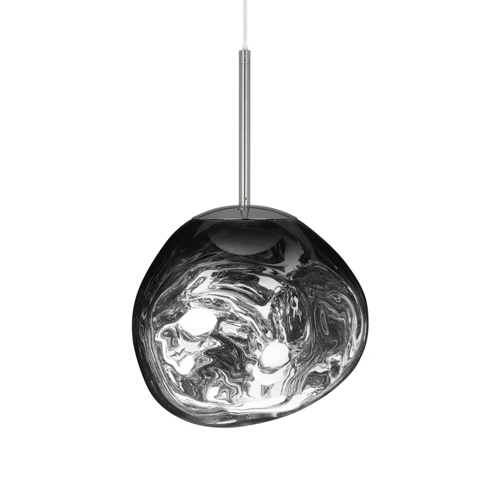 Melt pendel LED - Chrome, mini 27x28 cm - Tom Dixon