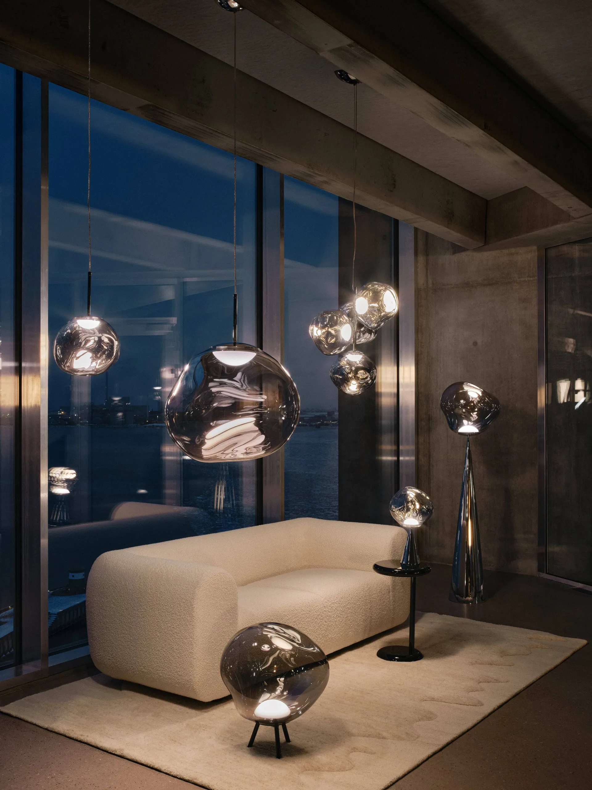 Melt pendel LED, Nickel Tom Dixon
