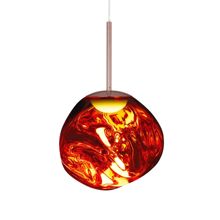 Melt pendellampe LED - Copper (kobber), mini 27x28 cm - Tom Dixon