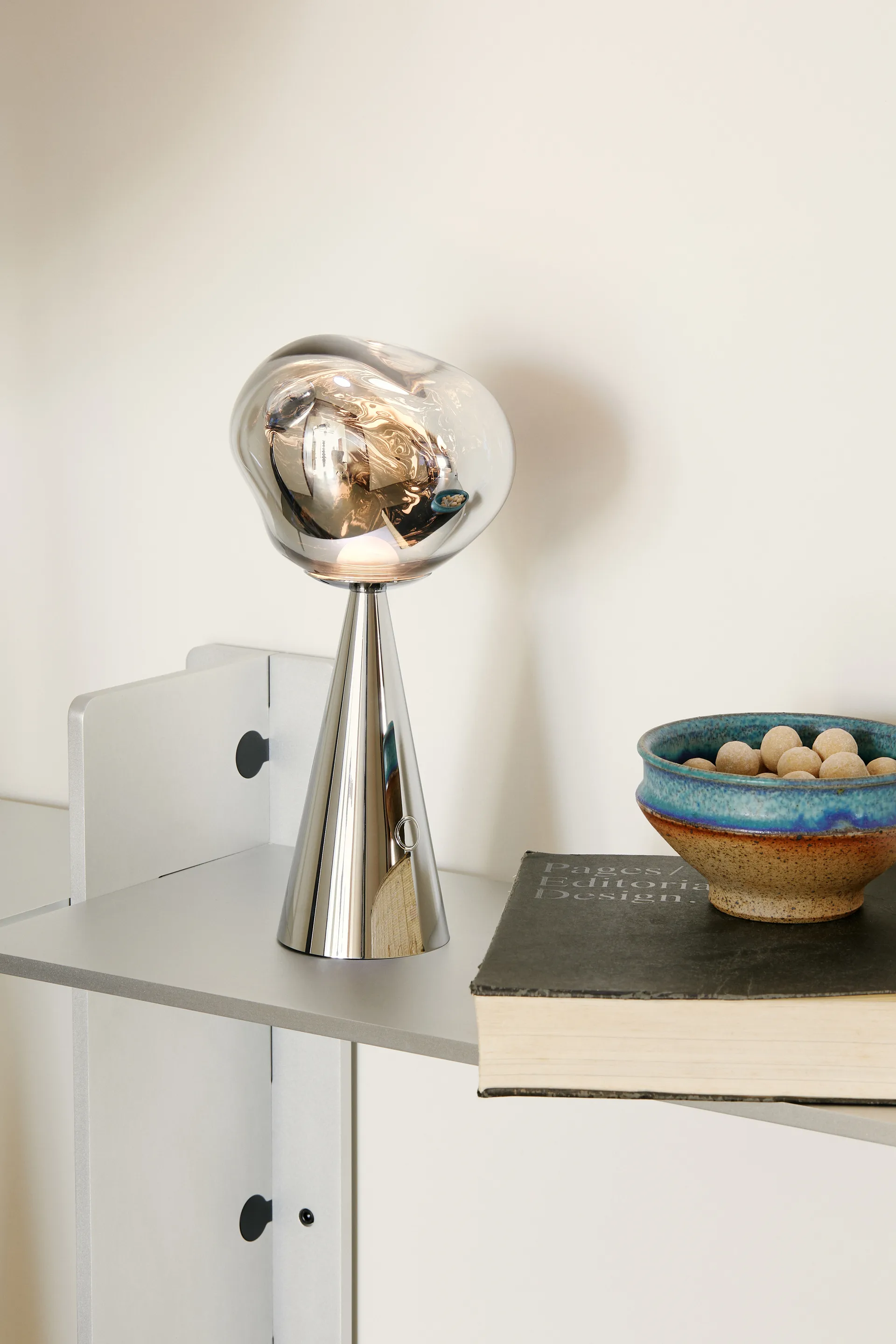 Melt Portable LED bordlampe 28,5 cm, Silver Tom Dixon