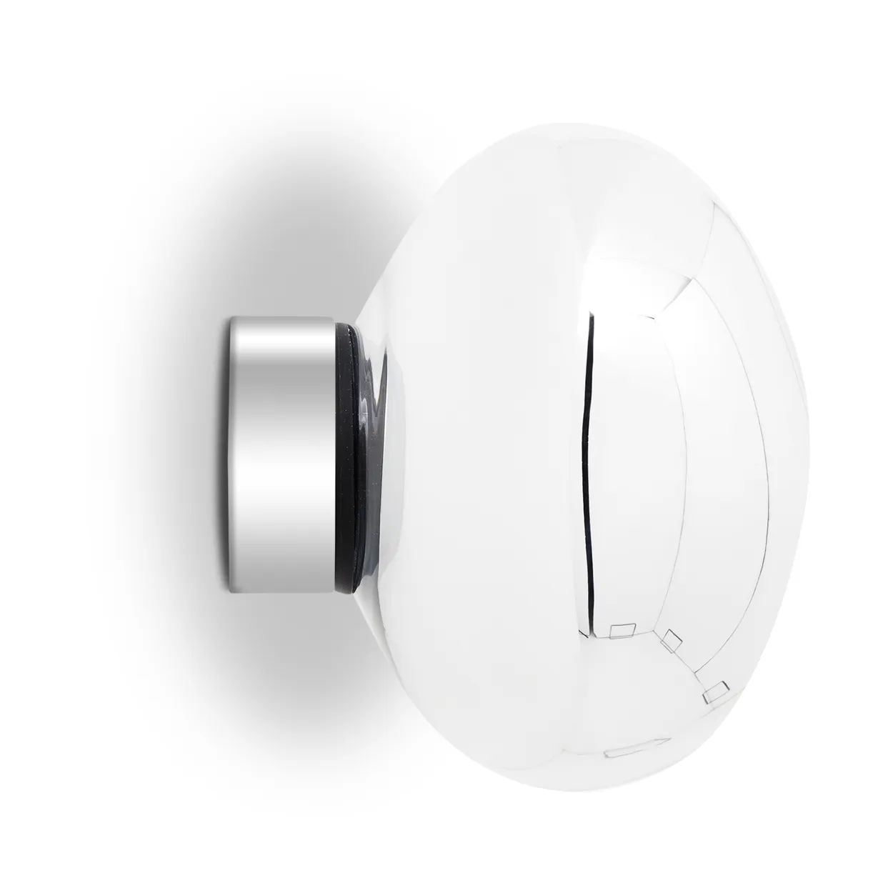 Tom Dixon Melt Surface mini vegglampe LED 30 cm Silver