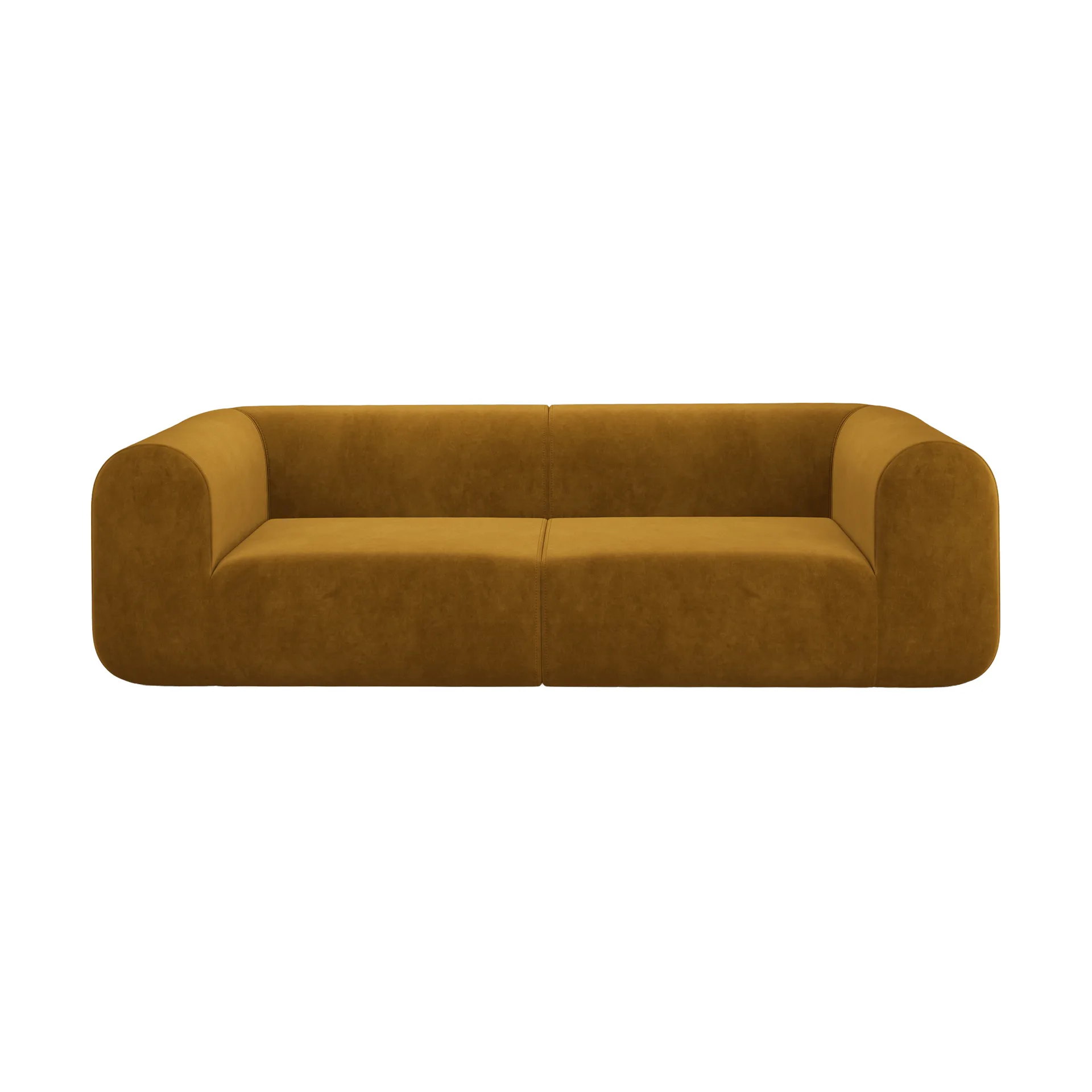 Plump modulsofa, Gold royal velvet, 3-seter Tom Dixon