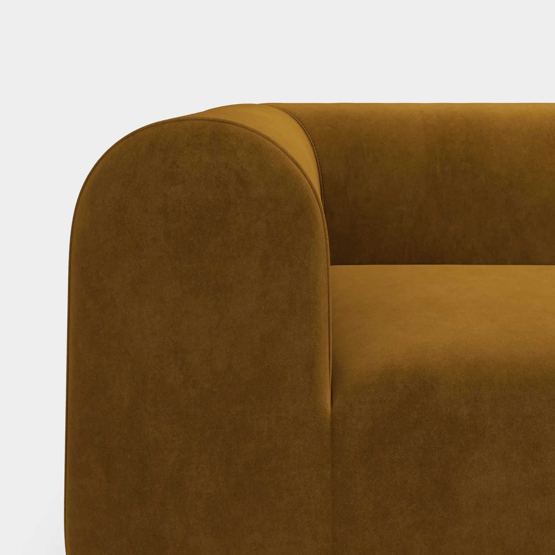 Plump modulsofa, Gold royal velvet, 3-seter Tom Dixon
