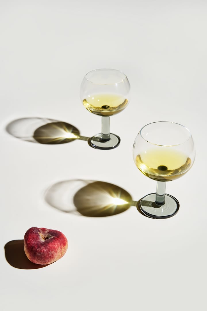 Puck Balloon glass på fot 45 cl 2-pakning, Clear-smoke Tom Dixon