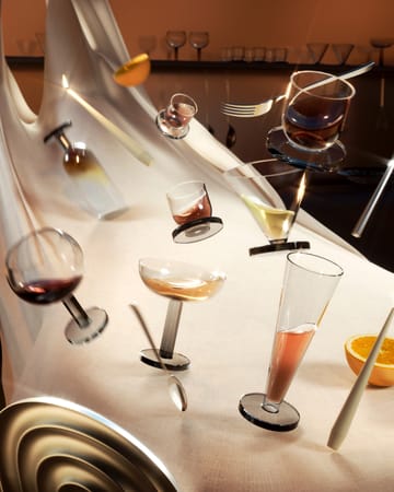 Puck Balloon glass på fot 45 cl 2-pakning - Clear-smoke - Tom Dixon