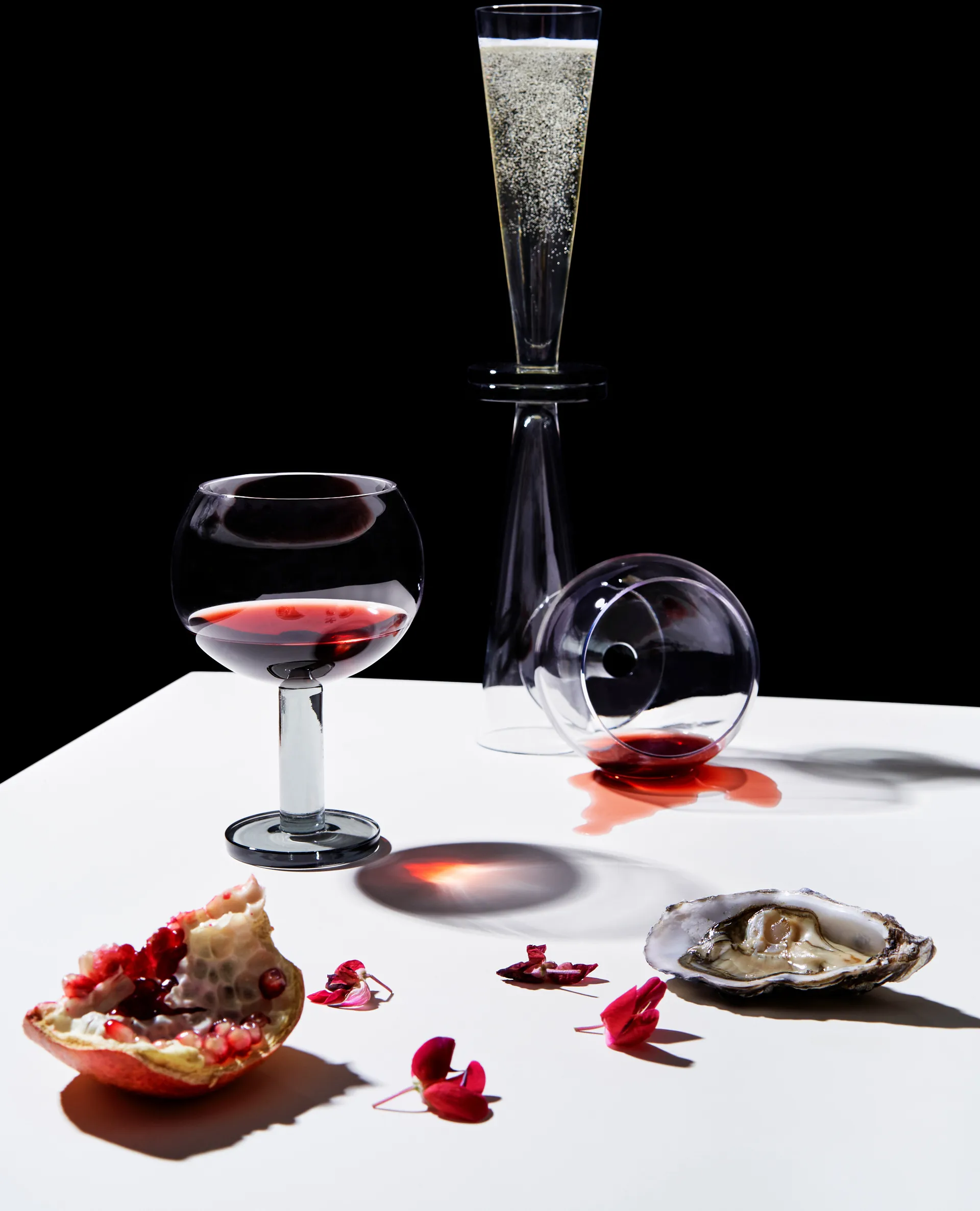 Puck Balloon glass på fot 45 cl 2-pakning, Clear-smoke Tom Dixon