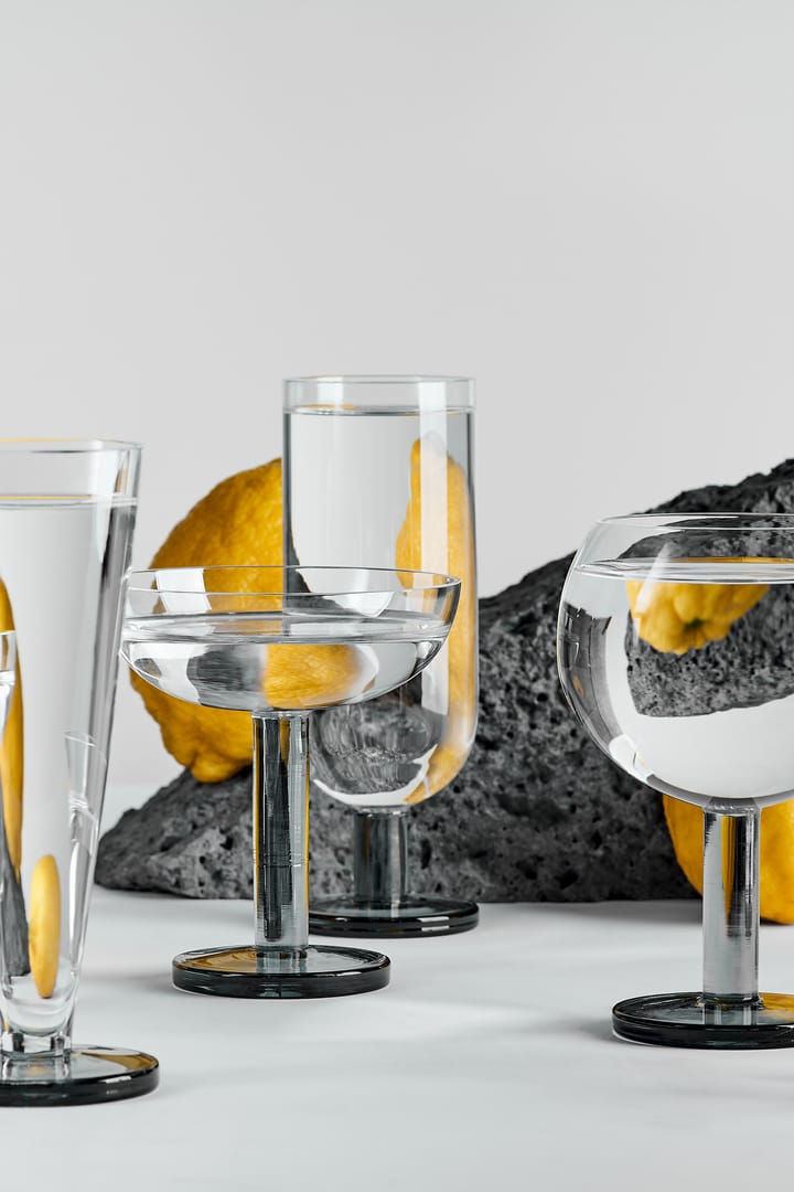 Puck Balloon glass på fot 45 cl 2-pakning, Clear-smoke Tom Dixon