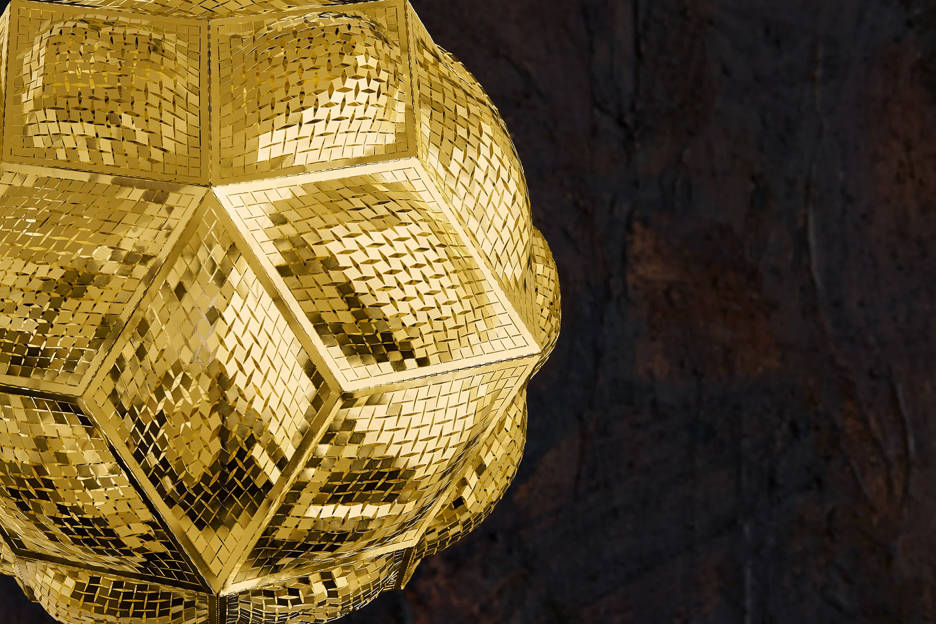 Puff Pendant takpendel Ø 45 cm, Messing Tom Dixon