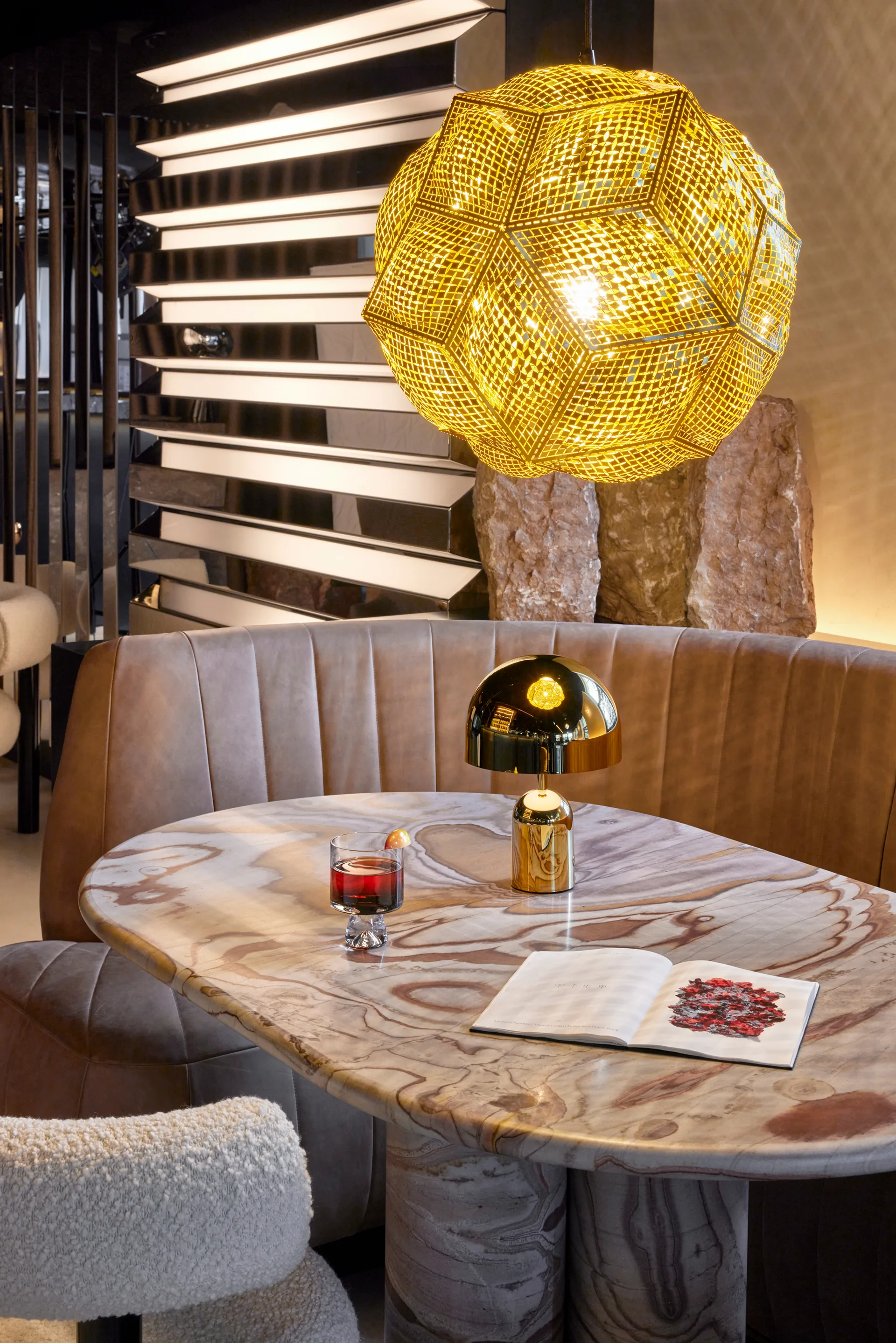 Puff Pendant takpendel Ø 45 cm, Messing Tom Dixon